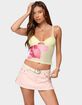 EDIKTED Alanah Flower Cut Out Mesh Top image number 1