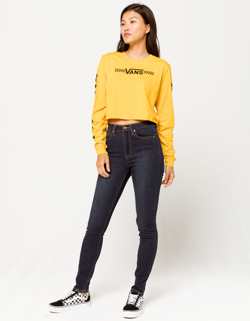 VANS Funnier Times Yellow Womens Crop Tee image number 3
