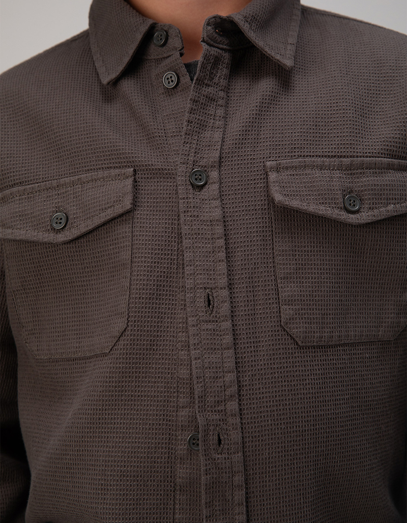 RSQ Boys Waffle Knit Button Up Shirt image number 2