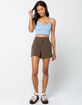 IVY & MAIN Solid Smock Womens Light Blue Crop Cami image number 4