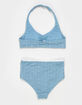 FULL TILT Texture Girls Halter Bikini Set image number 3