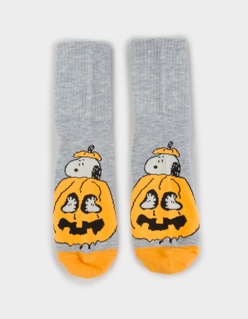 PEANUTS 3 Pack Womens Ribbed Mid Crew Socks Alternative Image