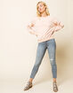 WEST OF MELROSE Turn Up The Volume Balloon Sleeve Blush Womens Sweatshirt image number 4