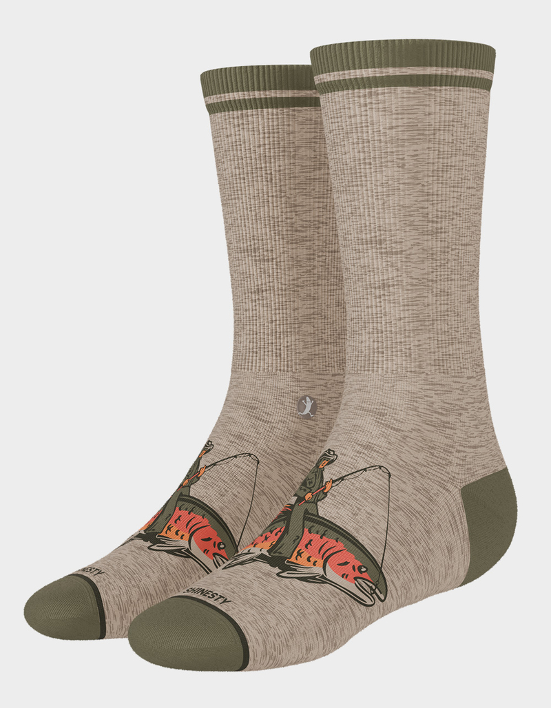 SHINESTY Rowdy Angler Crew Socks image number 0