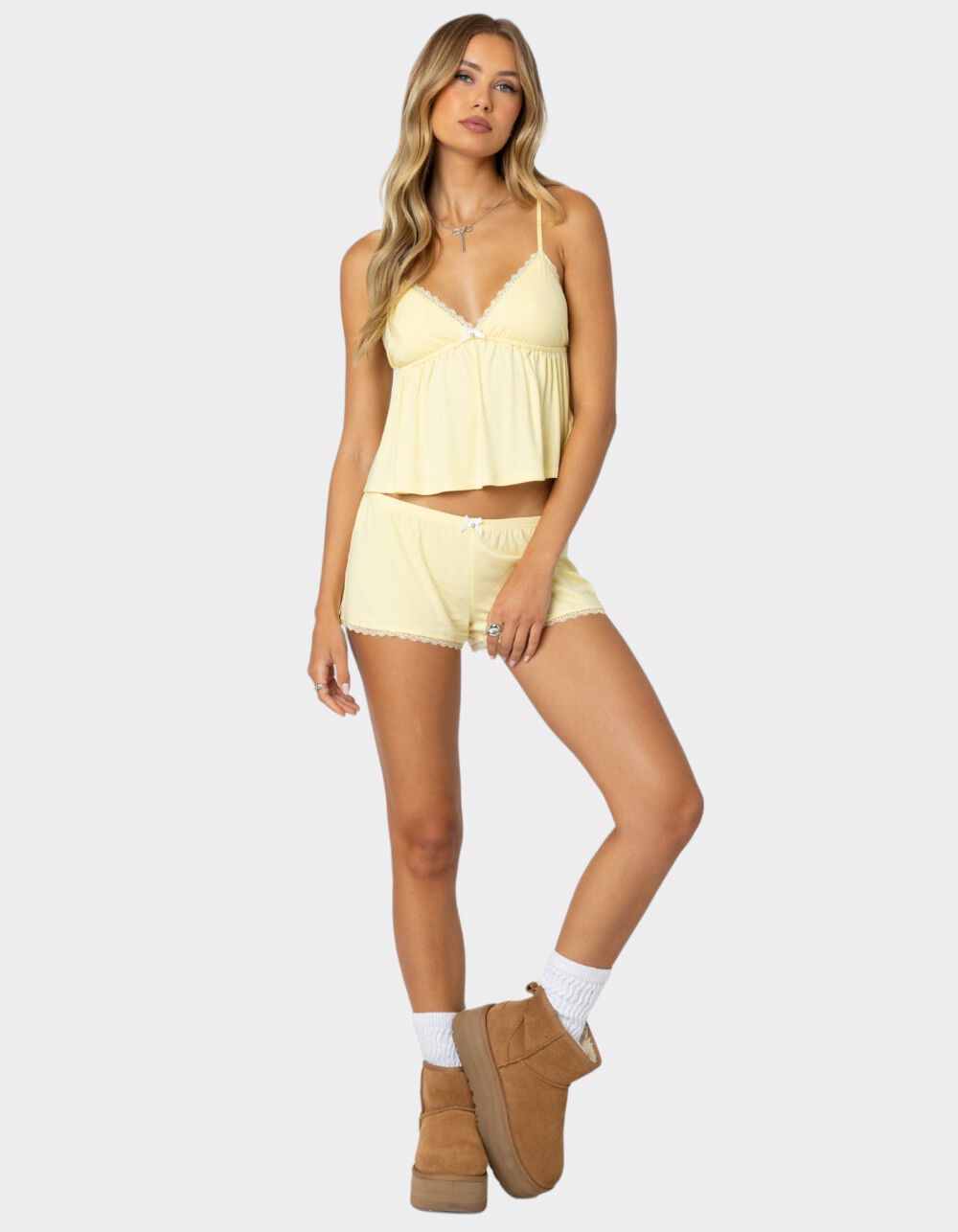 EDIKTED Buffy Shorts - YELLOW | Tillys