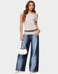EDIKTED Kessa Sheer Lace Off Shoulder Top image number 5