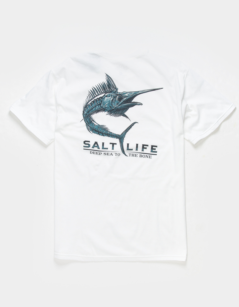 SALT LIFE Skelebonz Mens Tee WHITE Tillys