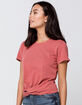 SKY AND SPARROW Open Tie Back Womens Mauve Tee image number 3