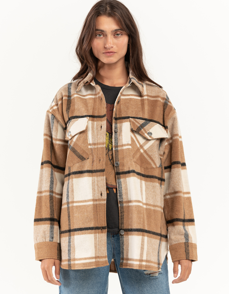 RSQ Plaid Womens Shacket image number 3
