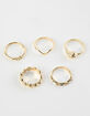 FULL TILT 5 Pack Shell/Rhinestone Ring Set image number 2