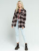 RSQ Joey Washed Plaid Womens Lavender Shirt image number 4