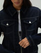 WEST OF MELROSE Zip Front Womens Denim Jacket image number 5
