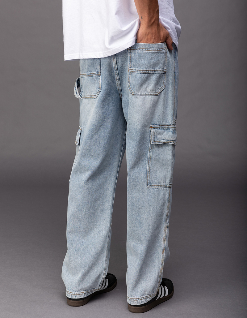 RSQ Mens Loose Fit Cargo Jeans image number 3