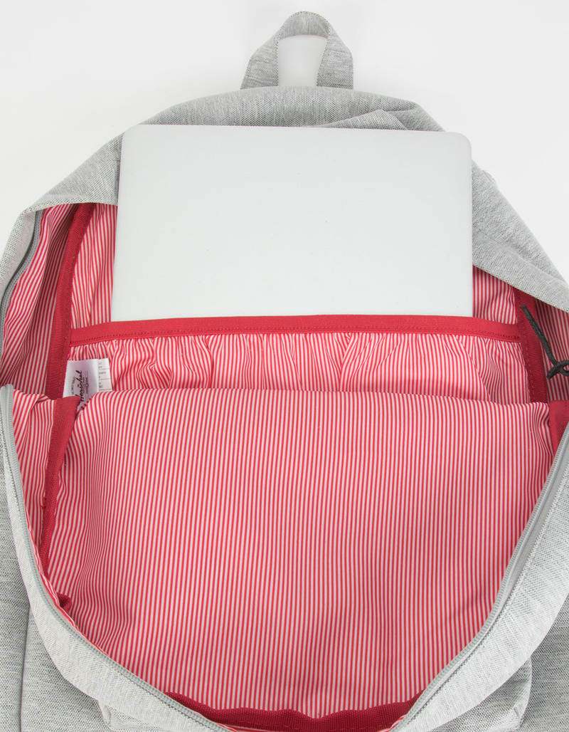 HERSCHEL SUPPLY CO. Heritage Light Gray Crosshatch Backpack image number 3