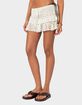 EDIKTED Ruffled Crochet Mini Skirt image number 4