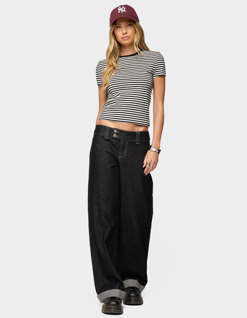 EDIKTED Nessie Striped Tee image number 3