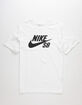 NIKE SB Logo Dri-FIT Mens White T-Shirt image number 2
