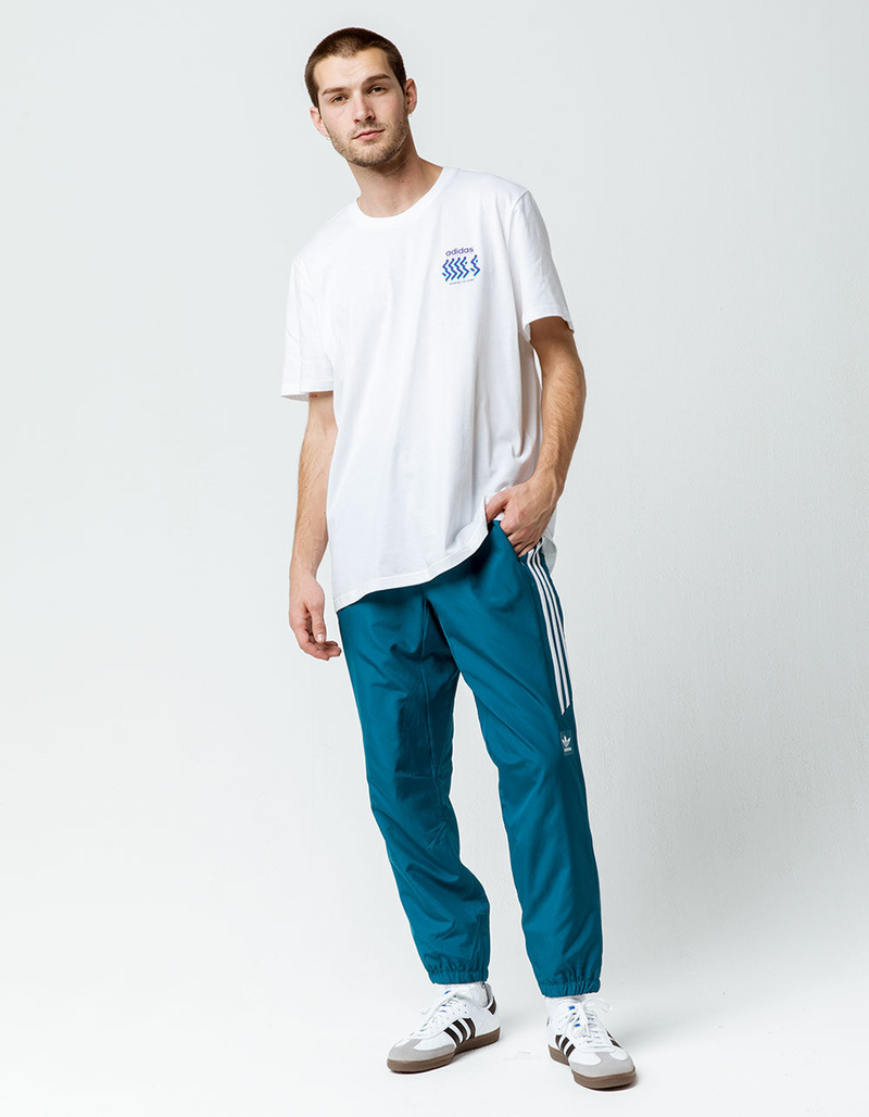 ADIDAS Classic Wind Teal Blue Mens Track Pants image number 1