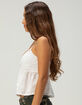 MOON ORCHID Eyelet Womens Babydoll Top image number 3