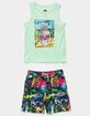 MAUI AND SONS Wild Shark Little Boys Tank & Shorts Set (4-7) image number 1