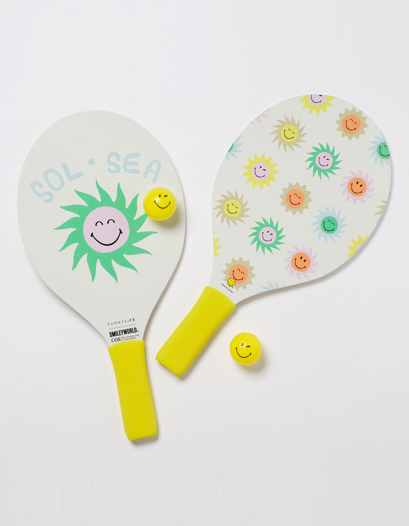 SUNNYLIFE x Smiley World Sol Sea Beach Bats & Balls Set image number 0