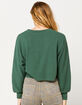 SKY AND SPARROW Ribbed Dolman Green Womens Tee image number 3