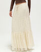 WEST OF MELROSE Lace Womens Tiered Maxi Skirt image number 3