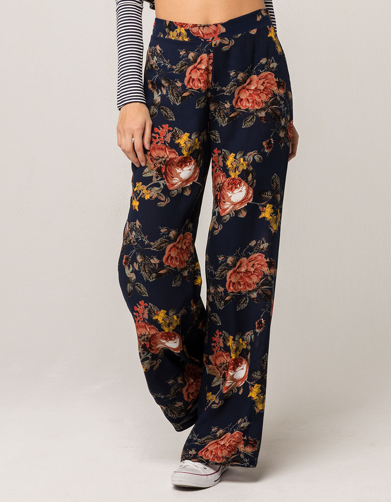 SKY AND SPARROW Floral Womens Wide Leg Pants image number 1