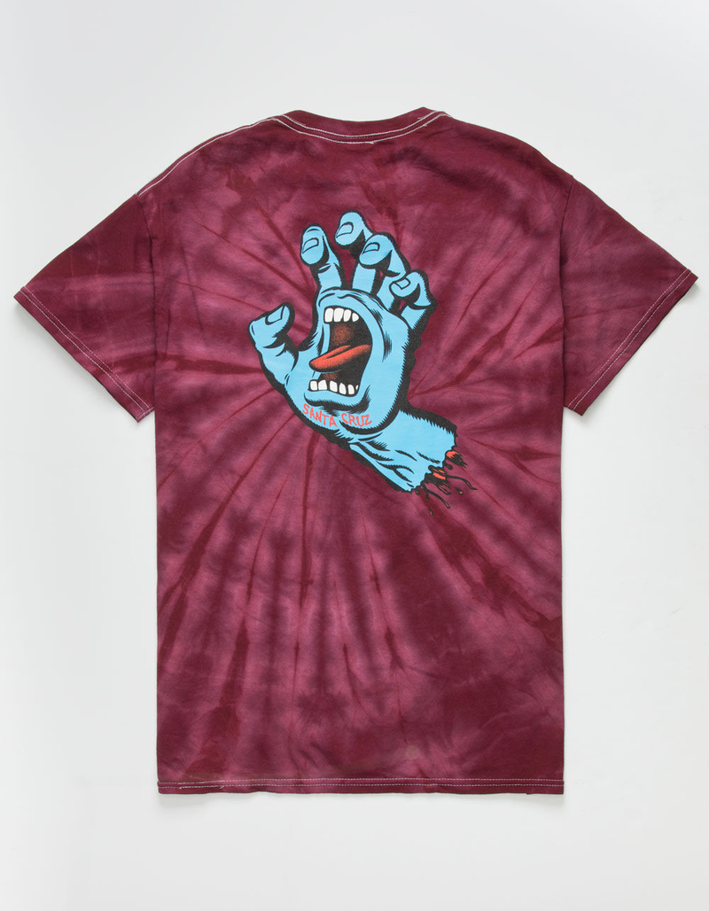 SANTA CRUZ Screaming Hand Tie Dye Mens T-Shirt image number 0