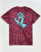 SANTA CRUZ Screaming Hand Tie Dye Mens T-Shirt image number 1