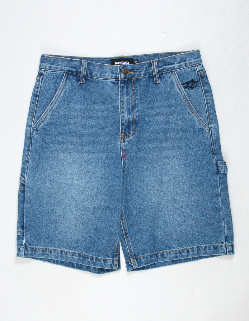RSQ Mens Loose Embroidered Carpenter Jorts image number 5
