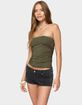 EDIKTED Liat Ruched Built In Bra Tube Top image number 2