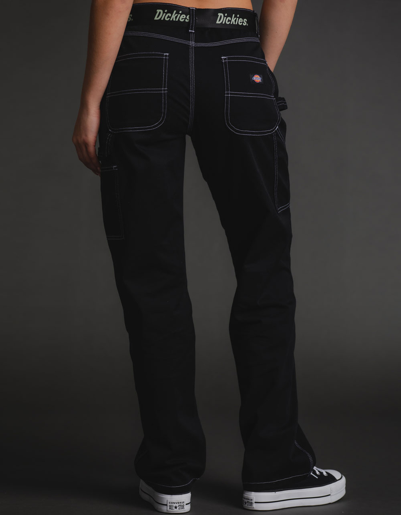 DICKIES Womens Belted Carpenter Pants image number 3