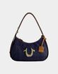 TRUE RELIGION Metal Horseshoe Denim Hobo Bag image number 1