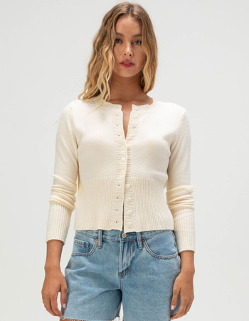 RSQ Womens High Rib Boyfriend Cardigan Primary Image