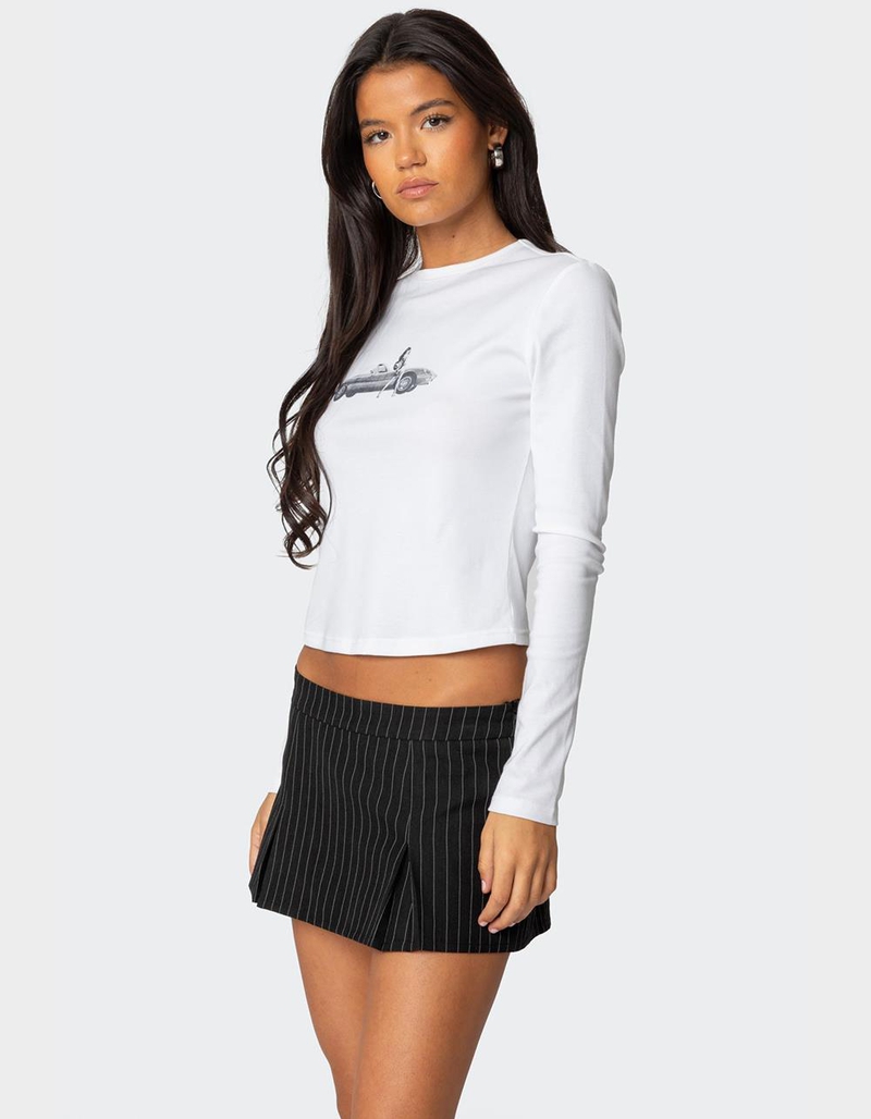 EDIKTED Retro Roadtrip Long Sleeve Tee image number 2