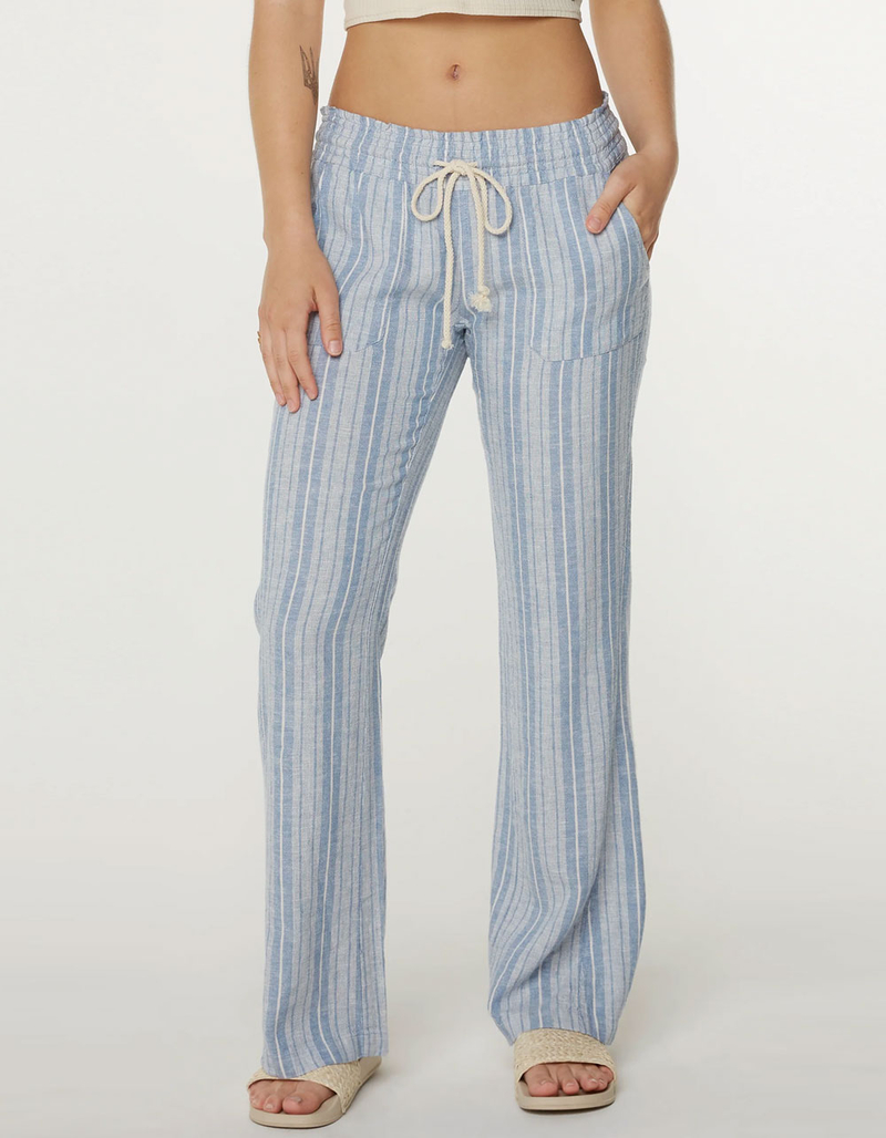 ROXY Oceanside Stripe Womens Flared Beach Pants image number 1