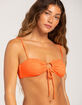 DAMSEL Texture Tie Front Bralette Bikini Top image number 2