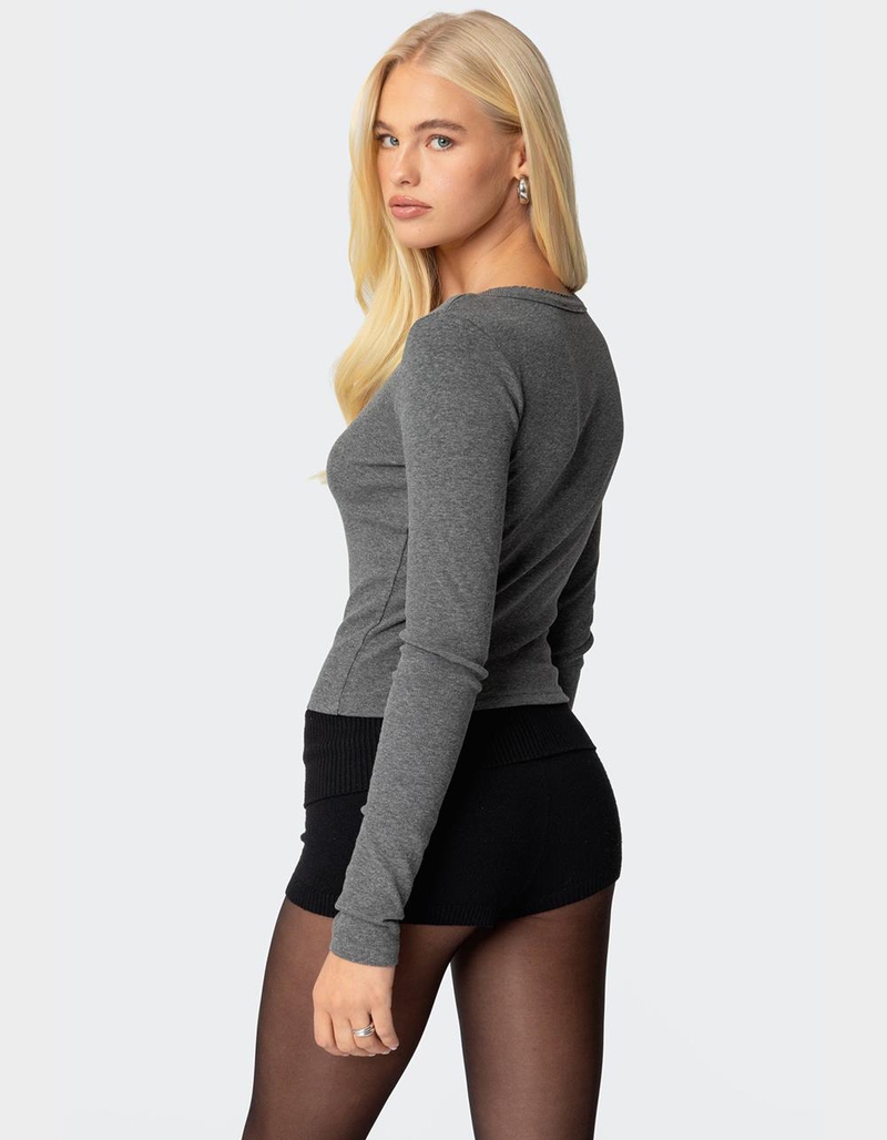 EDIKTED Shilo Ribbed Cardigan image number 1