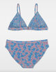 RAISINS Cloud Gazing Girls Reversible Triangle Top Bikini Set image number 3