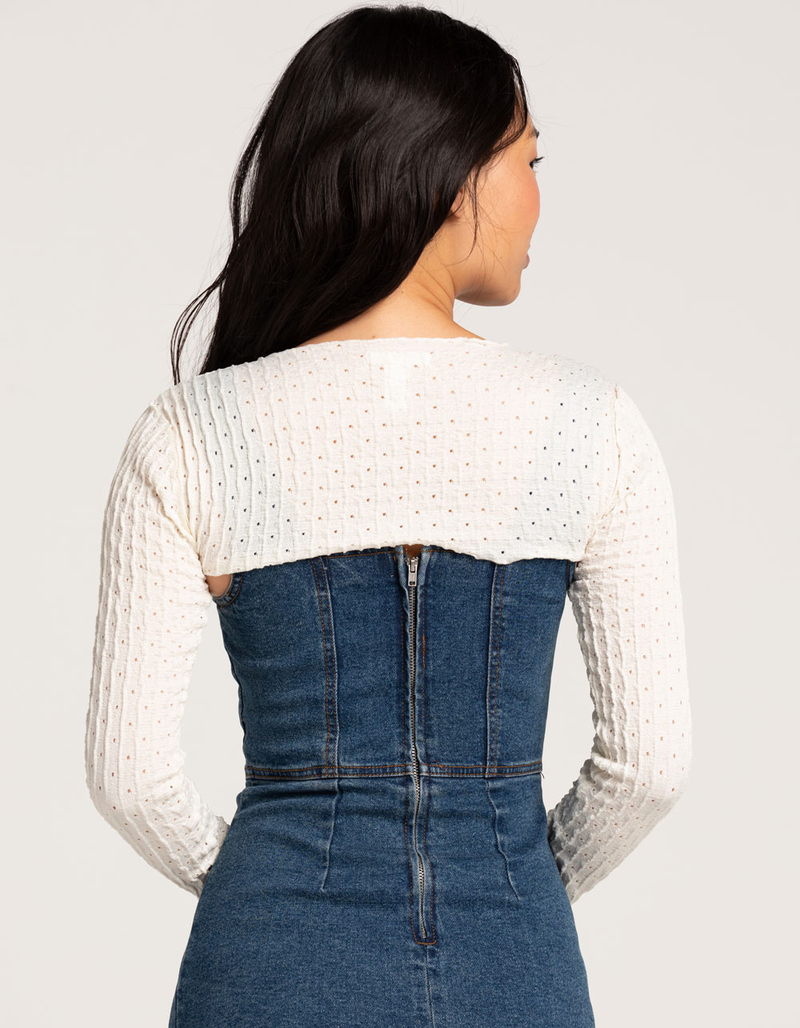 FULL TILT Womens Texture Shrug image number 2