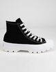 CONVERSE Chuck Taylor All Star Lugged Black and White Womens High Tops image number 1