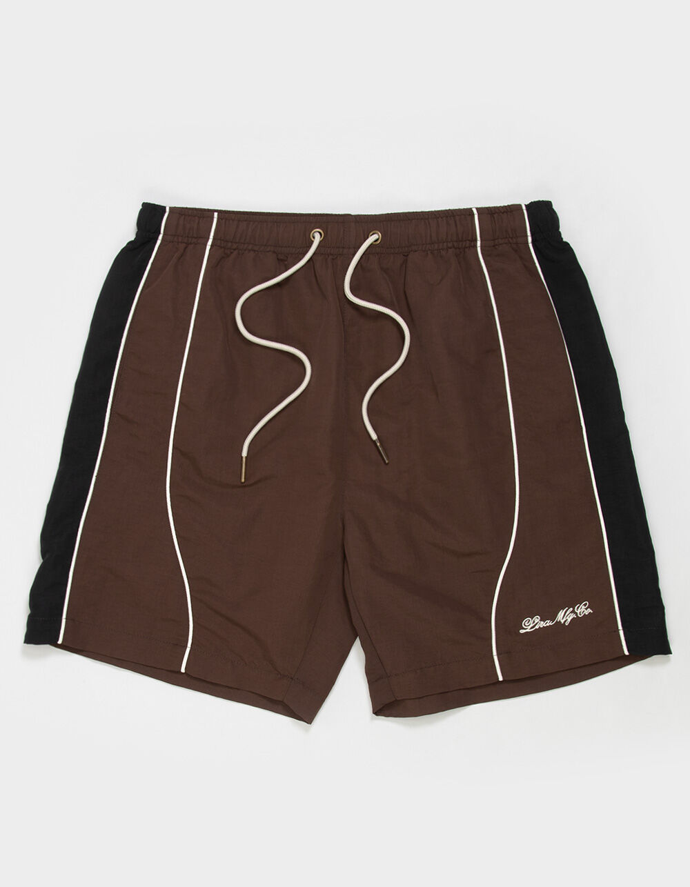LIRA Mens Nylon Pieced Shorts - BLACK/BROWN - XL | Tillys
