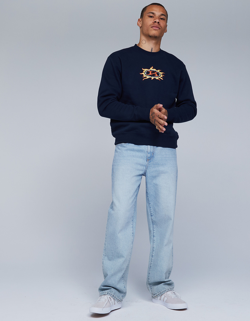 RSQ Mens Baggy Light Wash Denim Jeans image number 11