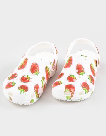 CROCS Fresh Fruits Strawberry Womens Classic Clogs Alternative Image