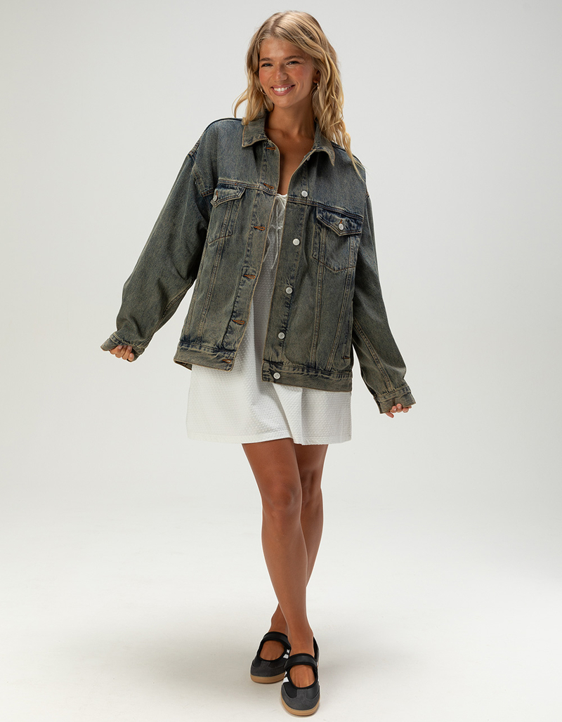 RSQ Womens Oversized Denim Jacket image number 3