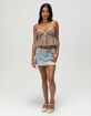 RSQ Womens Low Rise Denim Mini Skirt image number 2