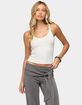 EDIKTED Juliena Ribbed V-Neck Tank Top image number 1