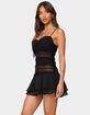 EDIKTED Marcia Chiffon Lacey Mini Dress image number 2