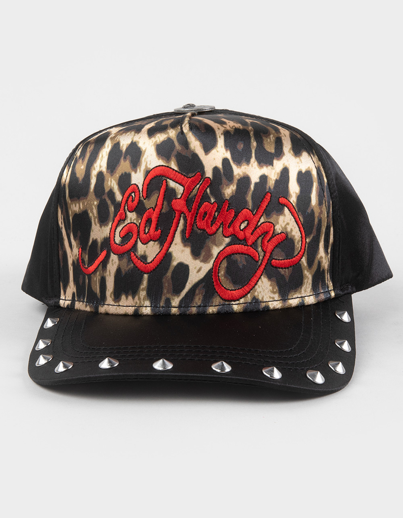 ED HARDY Script Logo Womens Snapback Hat image number 1